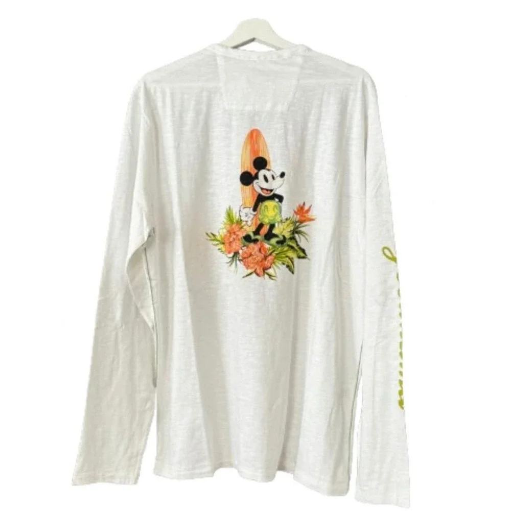 Tommy Bahama Disney Happiest Surf On Earth Long Sleeve Mickey Mouse T-Shirt XLT - Picture 4 of 9